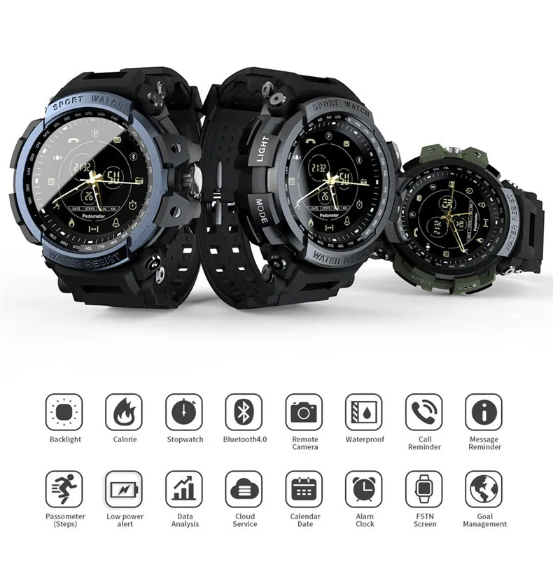 Relógios à Prova Lokmat Relógio Inteligente Pulseira Esportes Bluetooth Backlight Dip68 Água Ip68 1 Lokmat relógio inteligente pulseira esportes relógio bluetooth