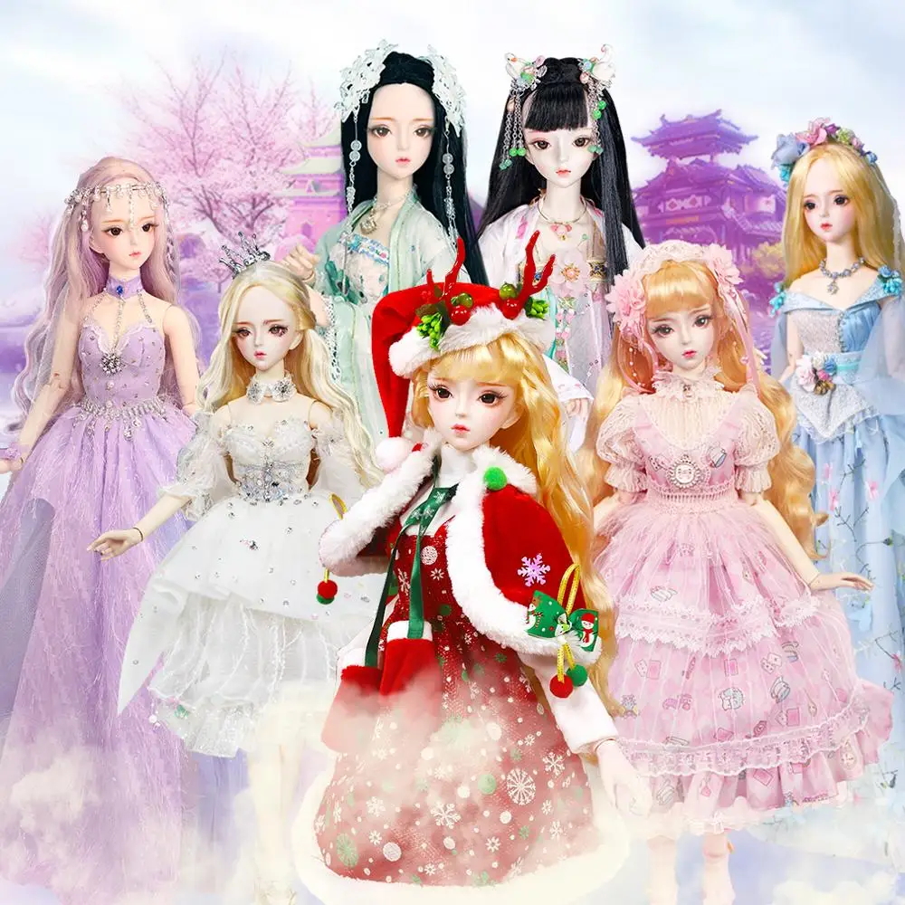Dream Fairy 1/3 BJD кукла, шарнирное тело 62 см, модная Кукла принцессы с костюмом, обувью и подарочной коробкой, комбинированный набор, игрушка в подарок, SD кукла