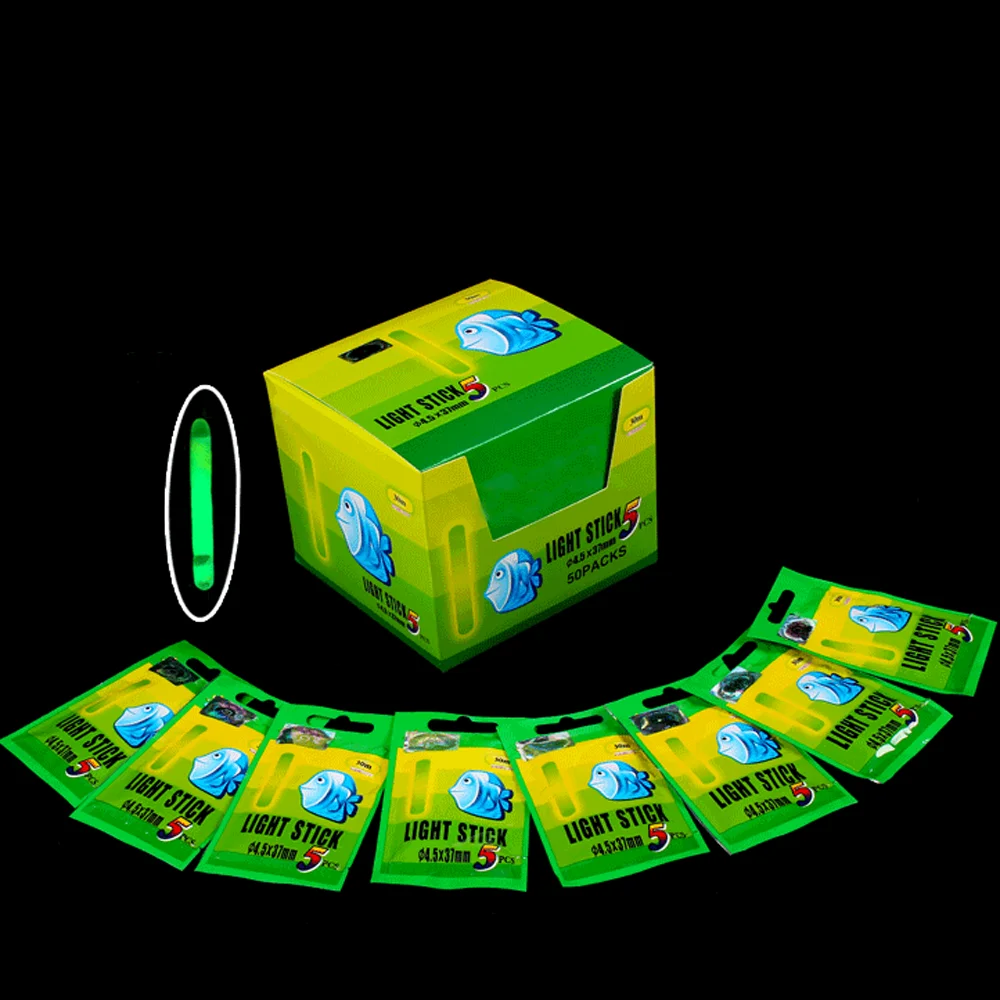 200Pcs 4.5*37mm Fishing Fluorescent Lightstick Float 30m Visible Distance Rod Li - Foto 10
