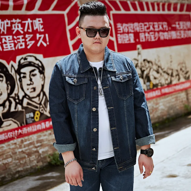 

Spring And Autumn New Style Men No Bombs Plus-sized Denim Jacket Korean-style Fashion MEN'S Top
