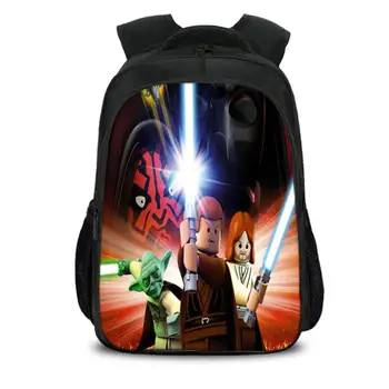 

Hot 3D Backpack Star Wars Printing Fashion Cartoon Characters Cool School Backpacks For Kids mochila infantil menina