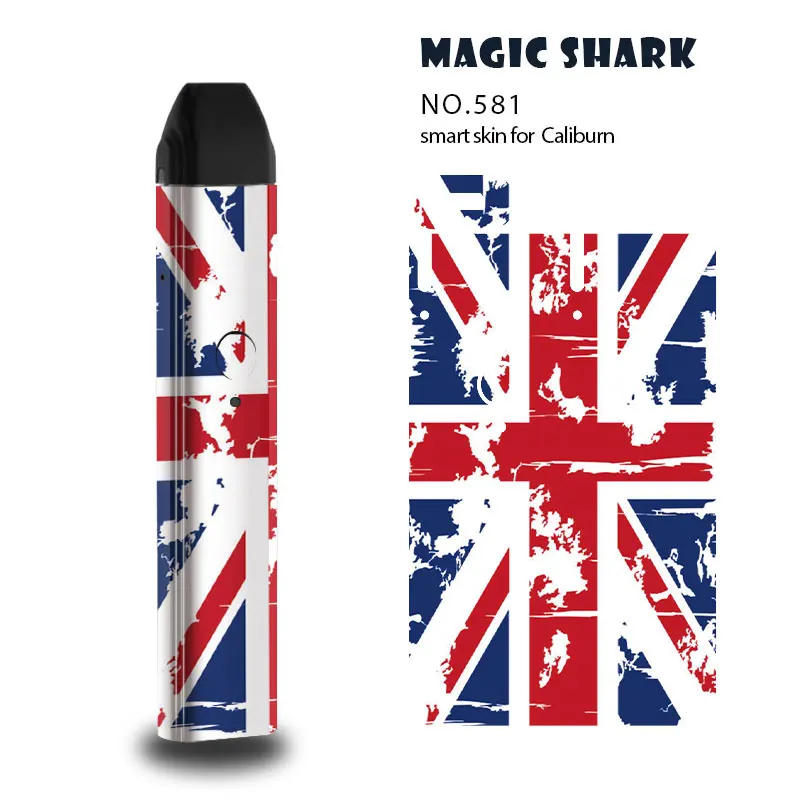 Magic Shark Новое поступление череп робот Флаг США Великобритания на каплю чехол для крышки корпуса полная пленка наклейка для Uwell caliborn 579-591