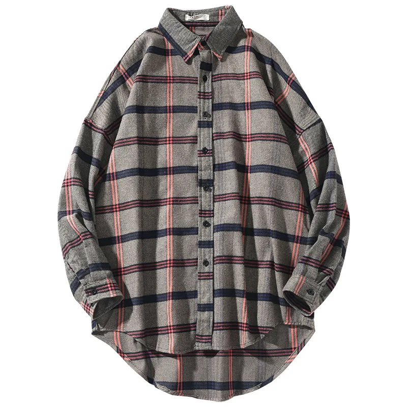 Light khaki BOLUBAO Brand Men Plaid Shirts New Arrivals Slim Fit Male Turn-Down Collar Shirt Long Sleeve Casual Shirt Men's Clothing - Цвет: Light khaki