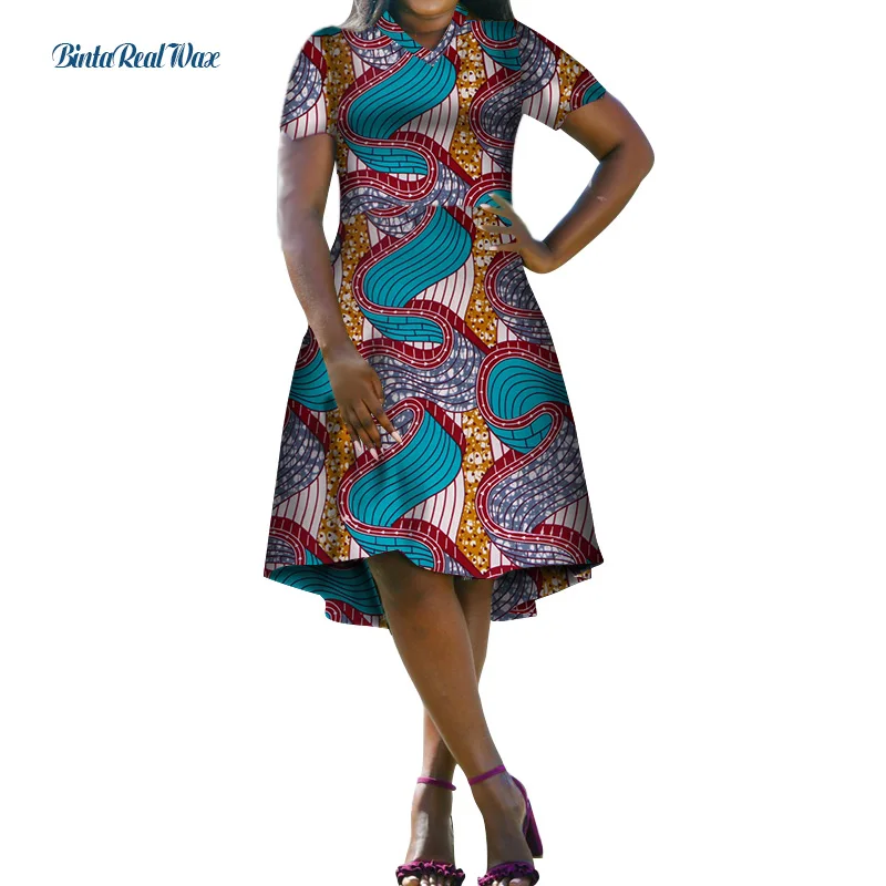2019 африканские платья для женщин Bazin Riche африканская одежда повседневные платья с принтом Дашики 100% хлопок африканская одежда WY4698