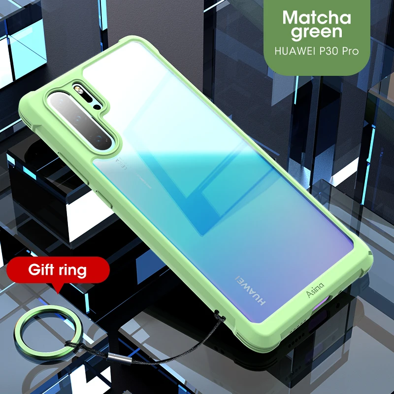Green send ring ASINA бампер чехол для huawei P30 Pro P20 силиконовый роскошный противоударный Прозрачный чехол для телефона для huawei mate 20 Pro P30 P20 чехол - Цвет: Green send ring