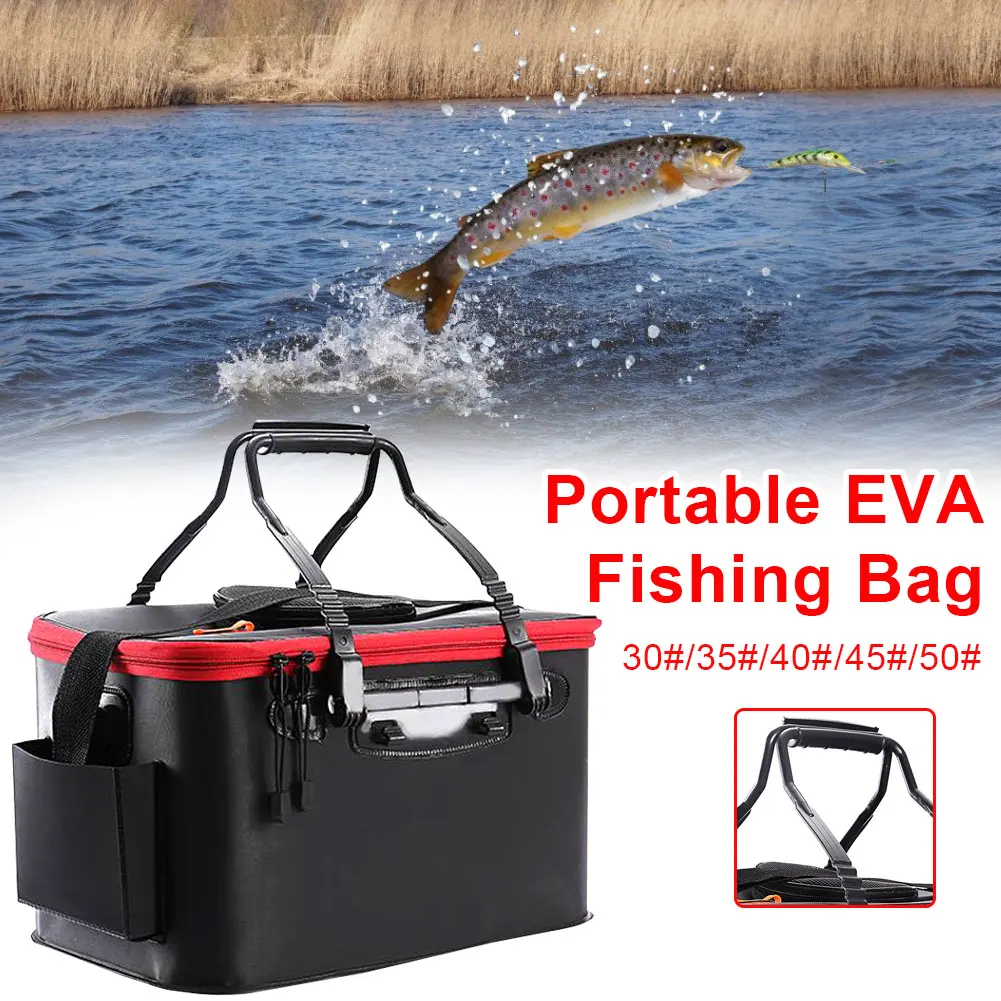 Fishing Bucket,Foldable Fish Bucket Multi-Functional EVA Fishing