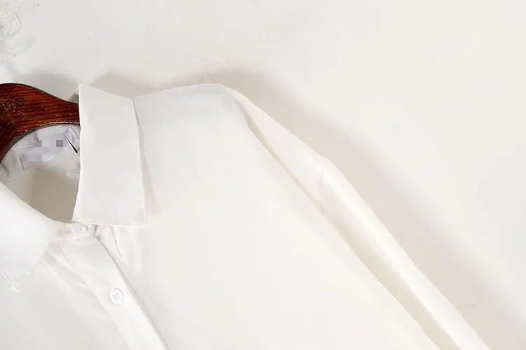 XITAO Лоскутная нерегулярная белая черная блузка женская одежда тонкая Модная крышка живота шифоновая рубашка Топ Осень GCC1582