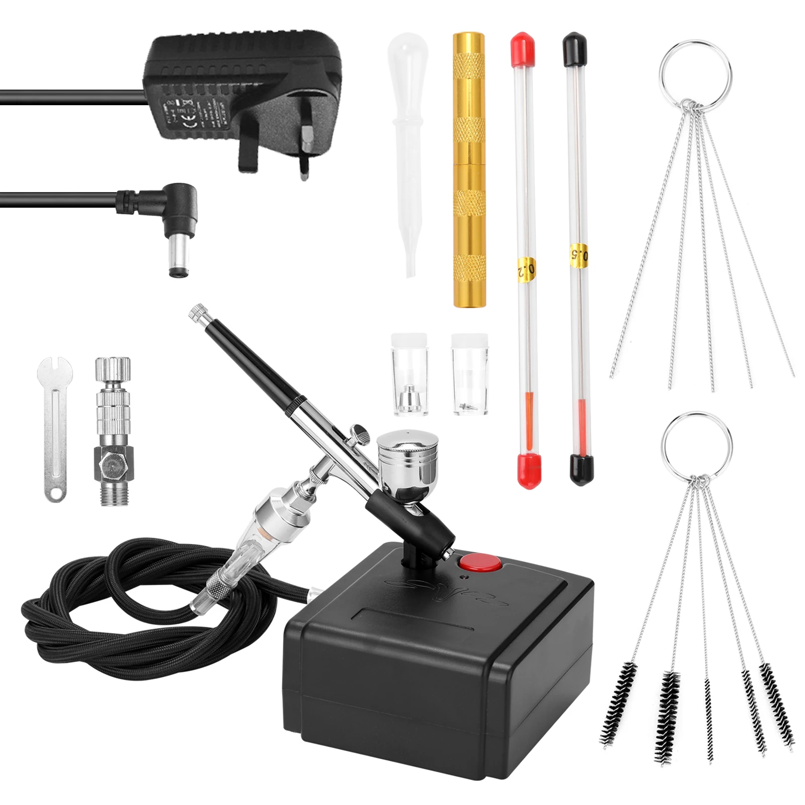 Portable Airbrush Compressor Kit Pump Paint Spray Gun Mini Airbrush