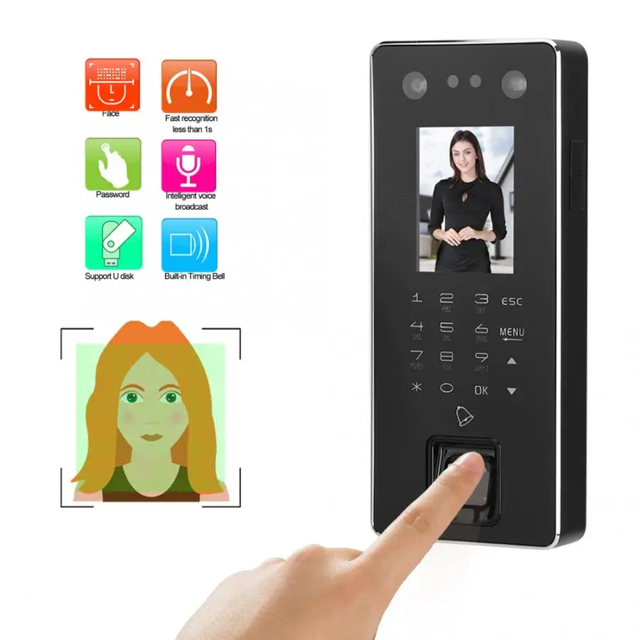 TCP/IP отпечаток лица Пароль Система контроля доступа дверь ID Card Reader Wiegand 26/34 100-240 В