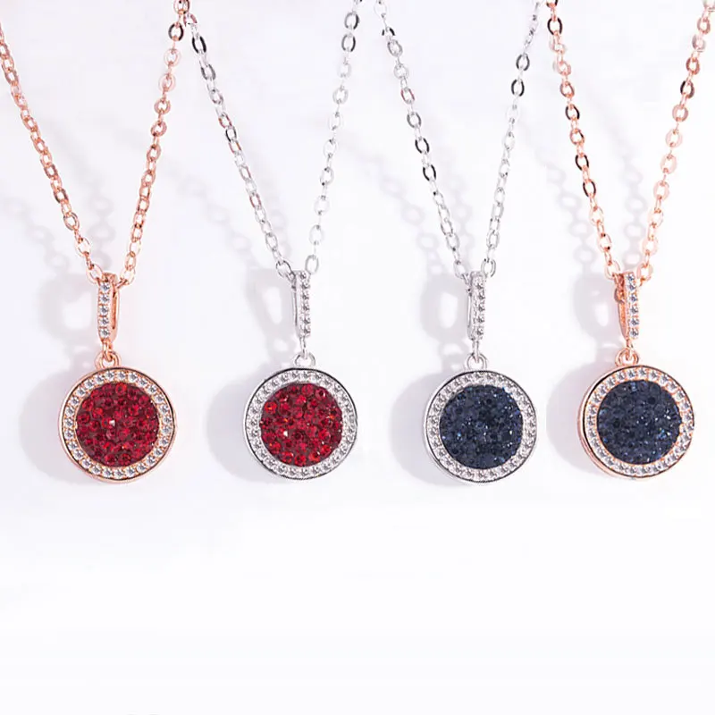 

Hot Selling New Products Circle Necklace Europe And America-Style Full of Crystals Pendant Women's Choker AliExpress Accessories