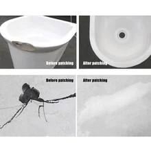 Telha reparação agente pasta banheira kit de reparo branco telha chuveiro reparação kit para fibra de vidro porcelana cerâmica fix crack s7