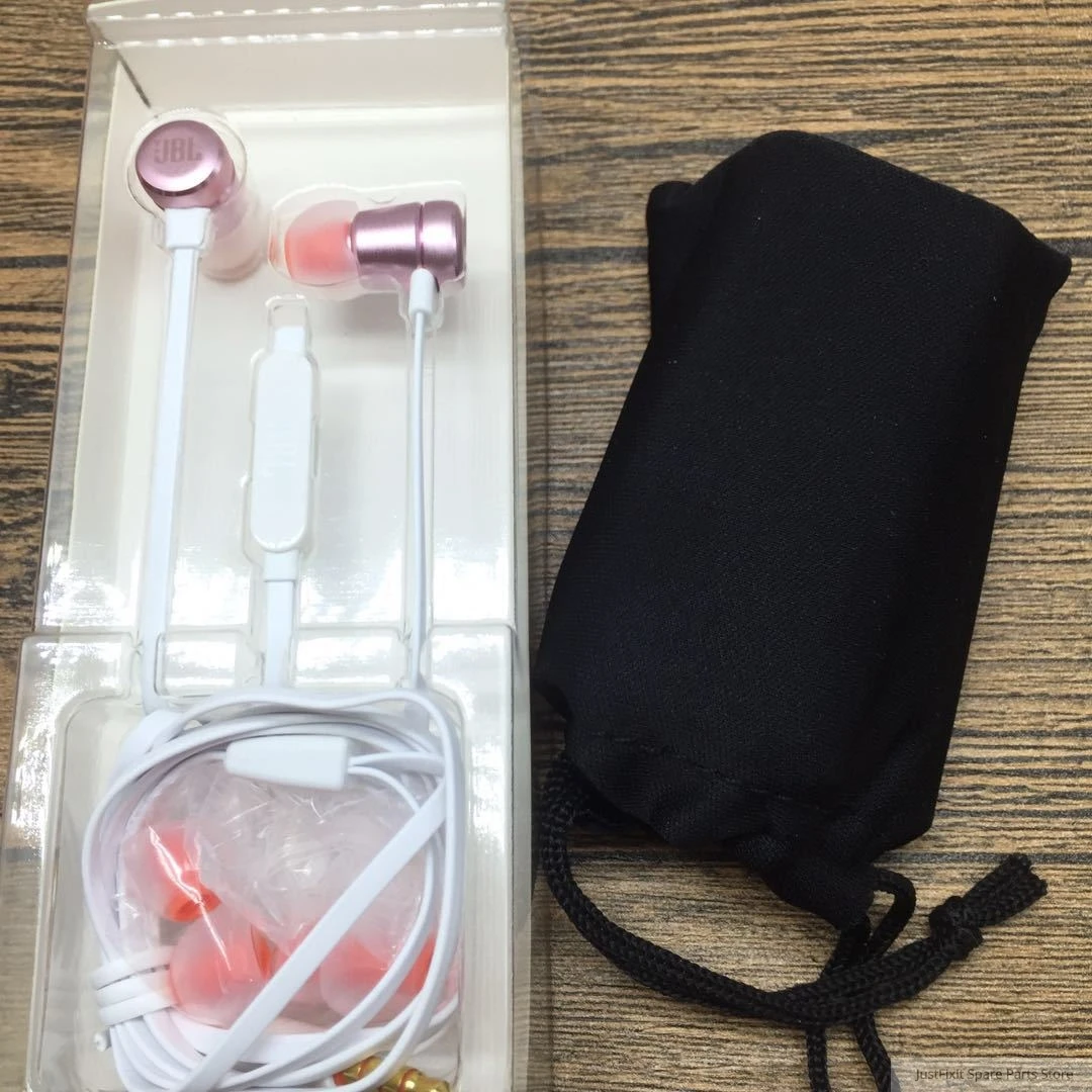 JBL T290 Wired Earphones Stereo Music Sports Bass Headset 1 Button Remote Hands free Call with Mic for iPhone Android