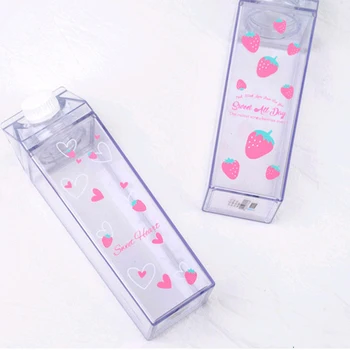 

Kitchen Leakproof Creative Transparent Milk Water Bottle Drinkware Outdoor Climbing Tour Camping Children Men Milk Water Bottles