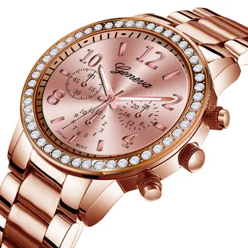 

Women Luxury Diamond Stainless Steel Quartz Watches Ladies Business Bracelet Watch For Female Wristwatch Relogio Feminino