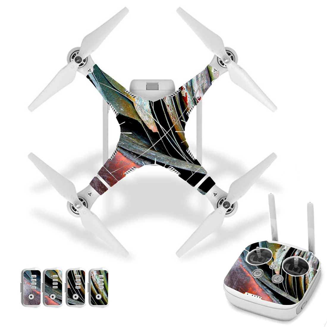 

Rusty Iron Style Vinyl Skin Sticker for DJI Phantom 3 Drone And Remote Controller 0151