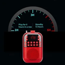 Динамик портативный стерео музыкальный плеер легко работать цифровой многофункциональный мини ЖК-дисплей fm-радио приемник USB Перезаряжаемый