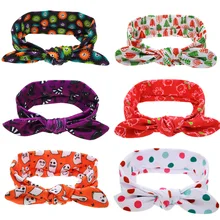Европа и Америка горячая распродажа Хэллоуин Карнавал переодевание детей узел Кролик Ушастый Рождество Детская повязка аксессуары для волос