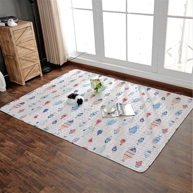 Baby Playmat Cartoon Living Room Rug Non-slip Cotton Kids Rug Puzzle Crawling Pad Developing Playmat Blankets Toys For Kids 2