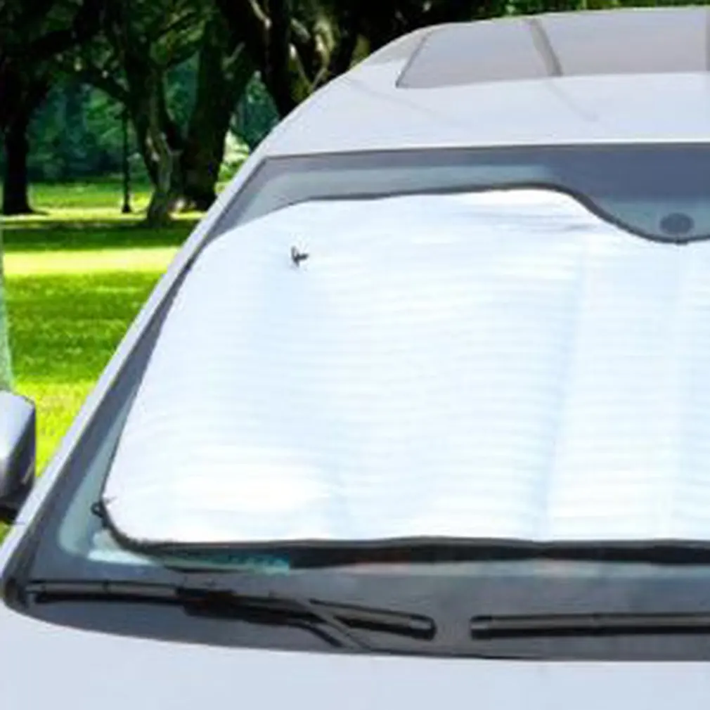 Auto Windschutzscheibe Sonnenschirme Auto Vorne Fenster Sonnenschutz  Aluminium Folie Isolierung Sonne Block Fenster Windschutzscheibe Abdeckung  - AliExpress