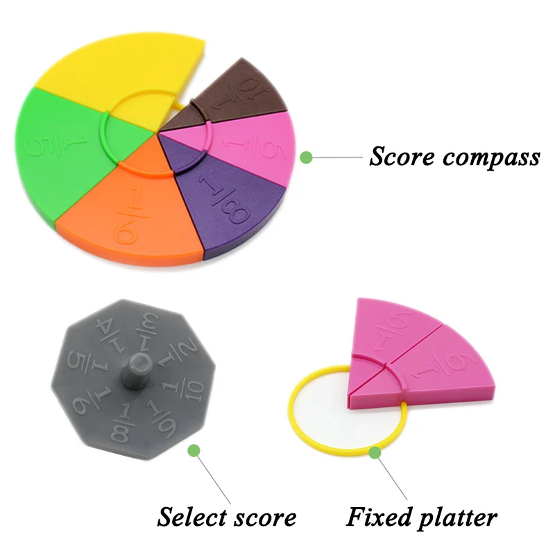 Montessori Math Fraction Learning Toys Score Puzzles Board Matching Game Parish Open Learning Aids Educational Toys For Children