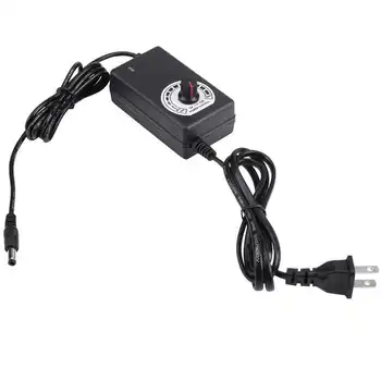 

Adjustable Adapter AC to DC Adapter 3-12V 2A Adjustable Power Supply Motor Speed Controller with US Plug