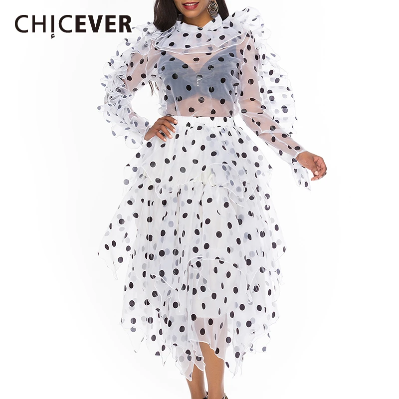 CHICEVER корейский горошек женский костюм сексуальный перспективный Топы