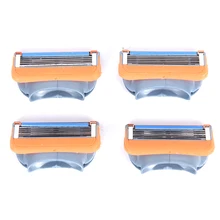 4 шт./упак. Для мужчин бритвенные лезвия Для мужчин бритва 5 слоев лезвия высокое качество мощный бритвы уход за лицом