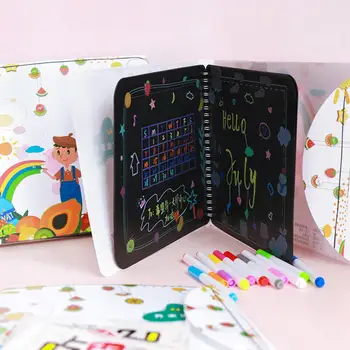 

Portable Erasable Drawing Pad Toys For Kids Writing Board DIY Graffiti Writing Painting Small Blackboard Wipeable Chalk Set