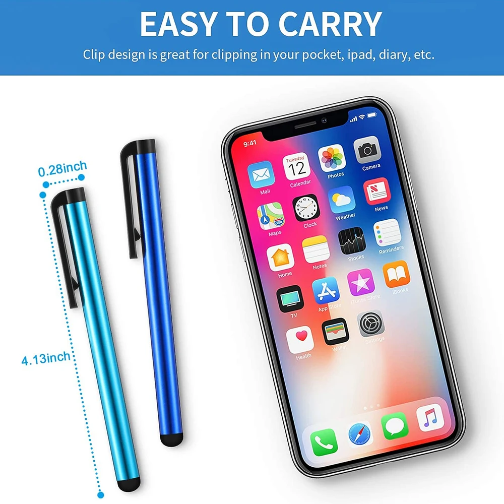 Capacitive Touch Screen Stylus Pen For IPad Air Mini For Samsung xiaomi iphone Universal Tablet PC Smart Phone Pencil 20 PCS/Lot stylus pen ipad stylus touch screen stylus