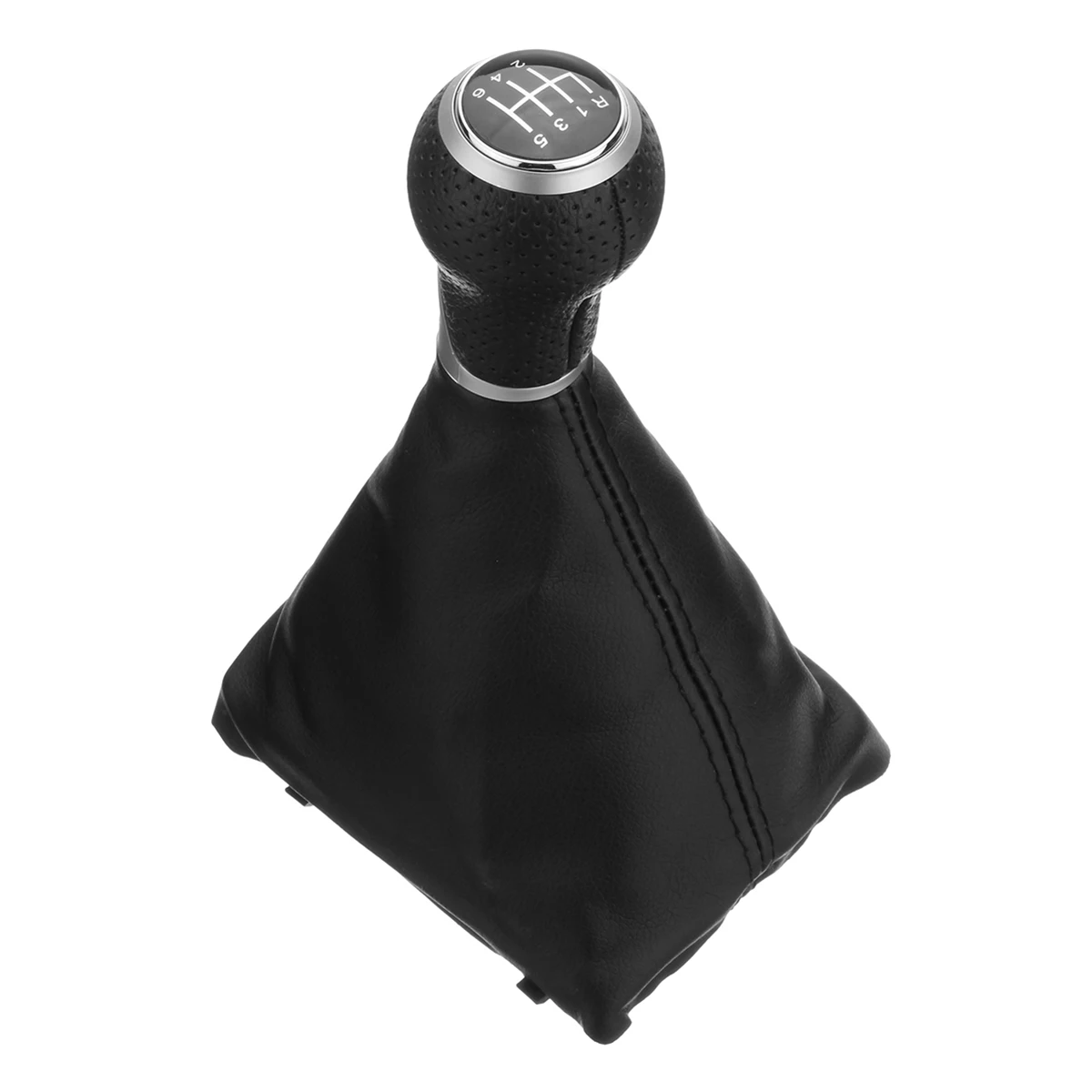 6 Speed Car Manual Gear Shift Knob PU Leather Gaiter Boot Cover For Audi A4 S4 8K A5 8T Q5 8R S-Line 2007