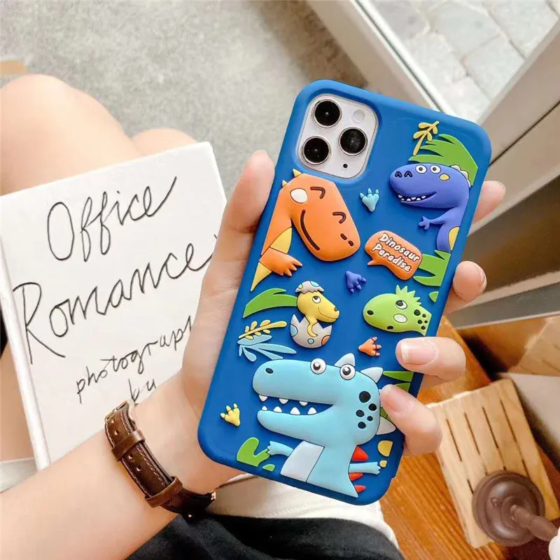 iphone 7 plus case 360 Full Protection Silicone Phone Case For iPhone 12 Mini 11 Pro X XS MAX XR 6 6s 7 8 Plus 3D Cute cartoon soft TPU Cover Case lifeproof case iphone 8