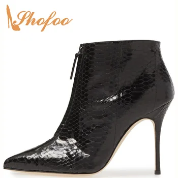 snakeskin booties size 11