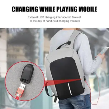 

Multi-functional Fashion Backpacks with USB Charging Socket Anti-theft Solid Color Large Capacity Business Leisure Bags