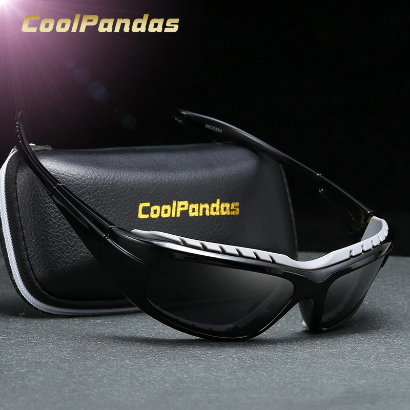

CoolPandas Brand Sunglasses Polarized Men Windproof Goggle Sports Driving Eyewear Male Anti-Glare Mirror Lens Lunettes de soleil