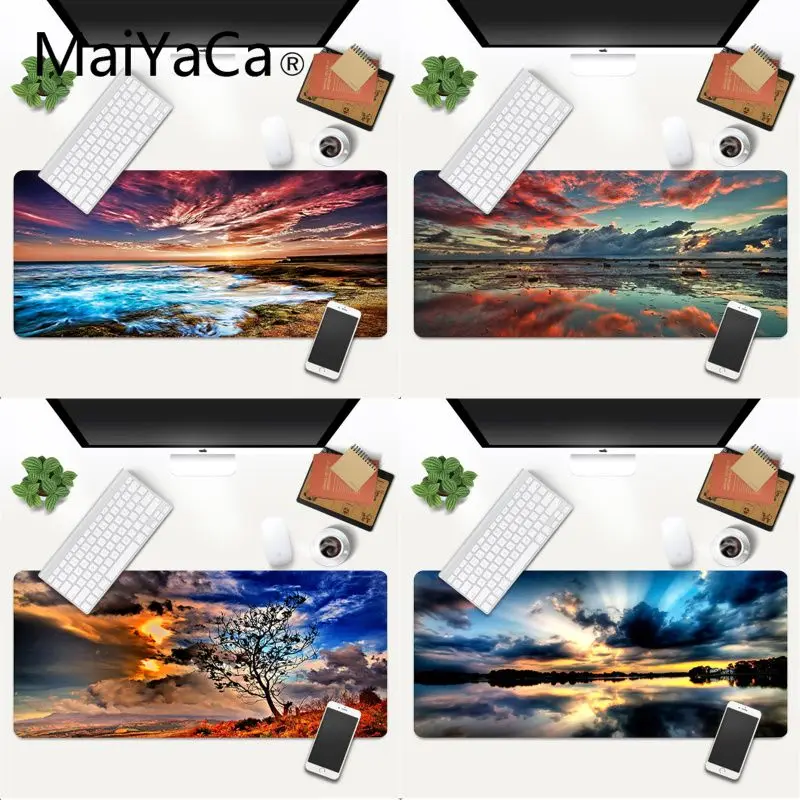 

MaiYaCa Colorful Clouds Office Mice Gamer Soft Mouse Pad Gaming Mouse Pad Large Deak Mat 700x300mm for overwatch/cs go