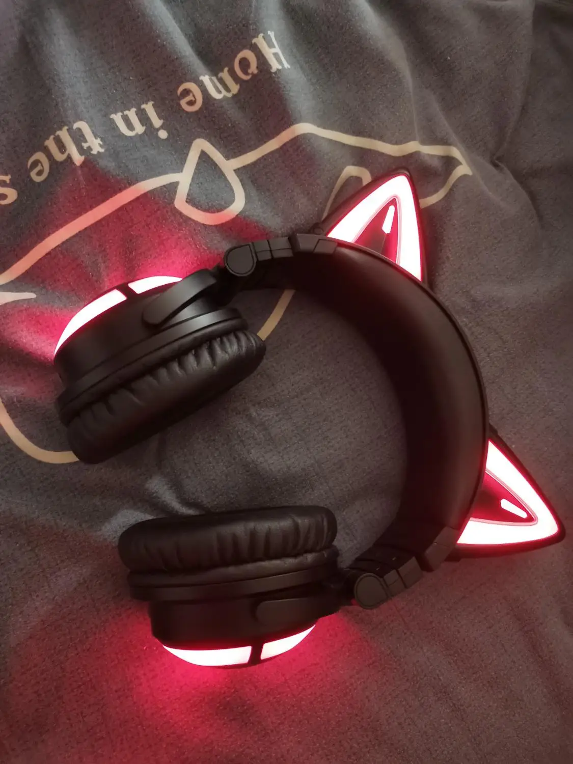 Orignal YOWU 3S Cat ears Black Wireless bluetooth headset Two dimensions LED Luminescence Comics game headphone for girl