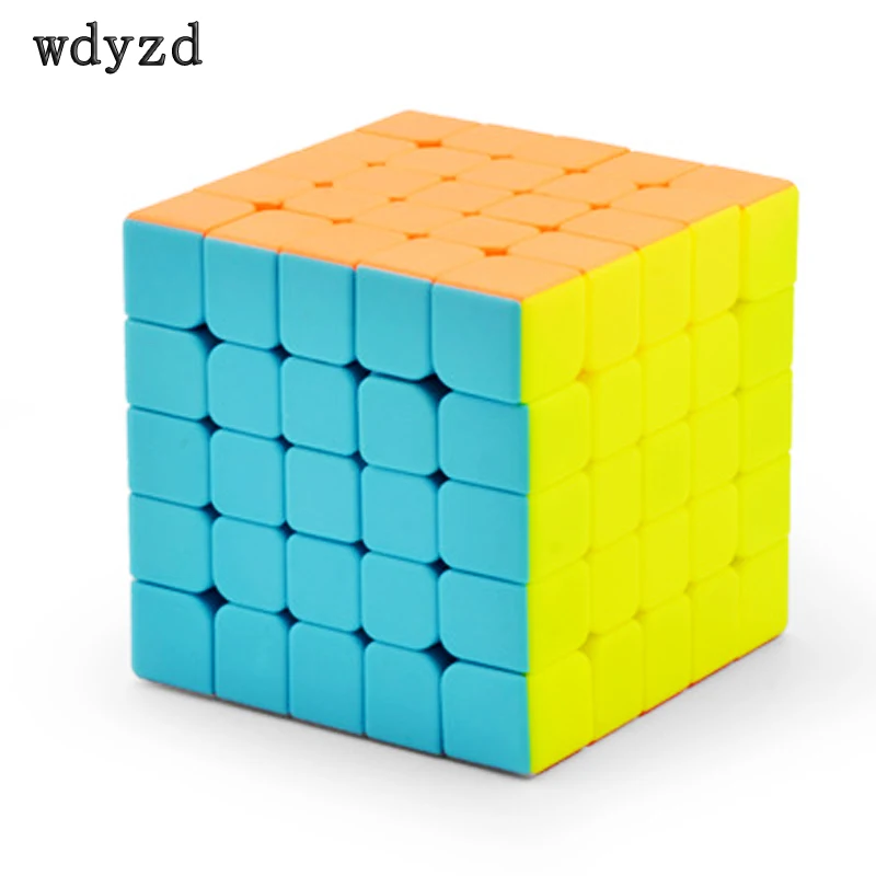Wdyzd 5x5x5 Магический кубик Профессиональный 6,3 см красочные и гладкость без наклеек головоломки игрушки для детей взрослых в скоростной гонке