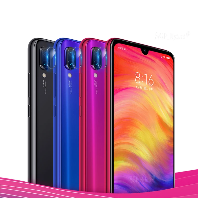 2 в 1 Защита экрана для Xiaomi Redmi Note 7 стеклянная пленка камеры Быстрая доставка
