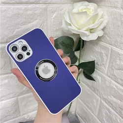 Luxury Clear Logo Leather Case for iPhone 12 pro max XR 7 8 Plus XS MAX X Silicone Cover for Apple iPhone 11 Pro SE 2020 Cases