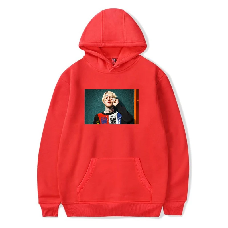 Хип-хоп Lil Peep уличная мужская толстовка с принтом певицы Harajuku модная толстовка с капюшоном Забавный Swag Rapper support повседневные мужские толстовки - Цвет: Red-03