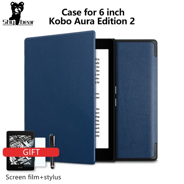 Leather Case for KOBO AURA EDITION 2 Cover 6 Inch N236 eReader Ebook Funda  Capa Folio