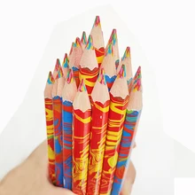 Colored Pencil Pens Crayon School-Supplies Wooden Drawing-Graffiti Office Kids Cute Art