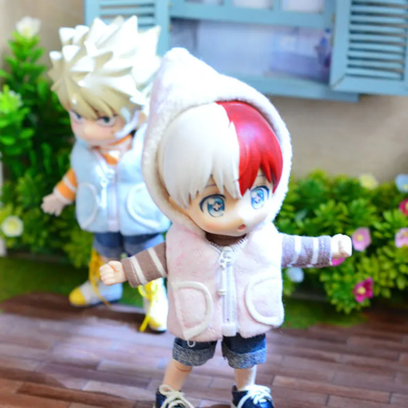Obitsu11 ob11 cu-poche pig 1/12 bjd детская одежда зимний жилет с помпонами кукольная одежда Пальто Аксессуары для кукол
