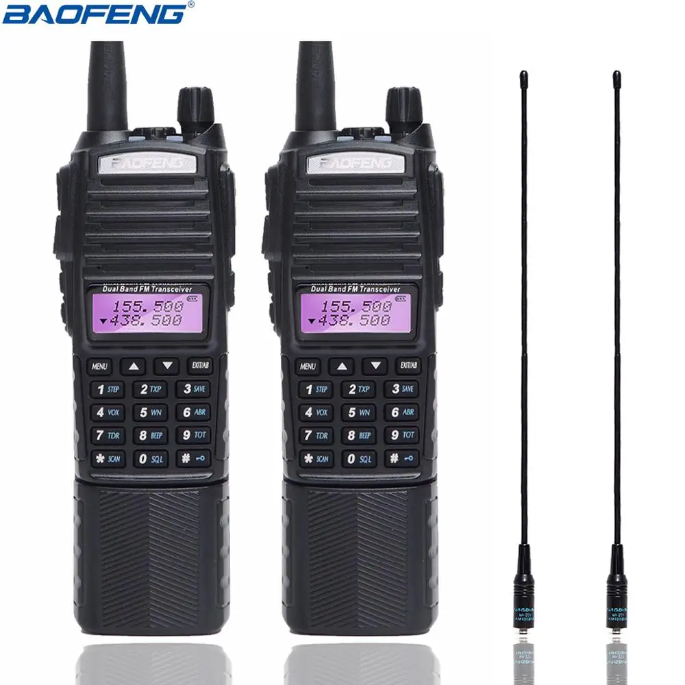 2 шт BaoFeng UV-82T трехдиапазонный 136-174/220-260/400-520 МГц 3800 мАч аккумулятор портативная рация 220 МГц антенна двойной PTT Ham радио - Цвет: add 2pcs 771 antenna
