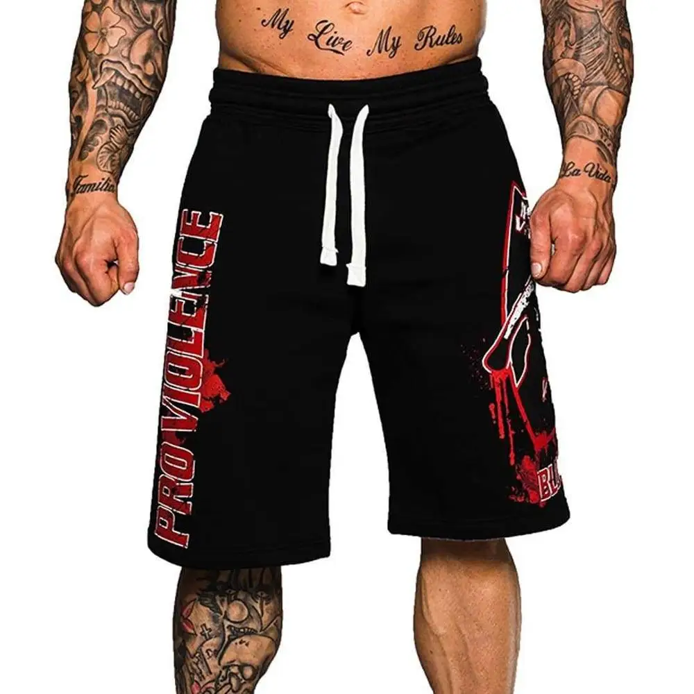 FRMARO повседневные летние мужские шорты с принтом, сексуальные тренировочные брюки, мужские фитнес, бодибилдинг, тренировка, мужские шорты для бега