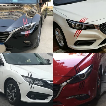 

Reflective Claw Scratch Marks Headlight Decal Car Stickers for Ford Focus Fusion Escort Kuga Ecosport Fiesta Falcon EDGE/Explore