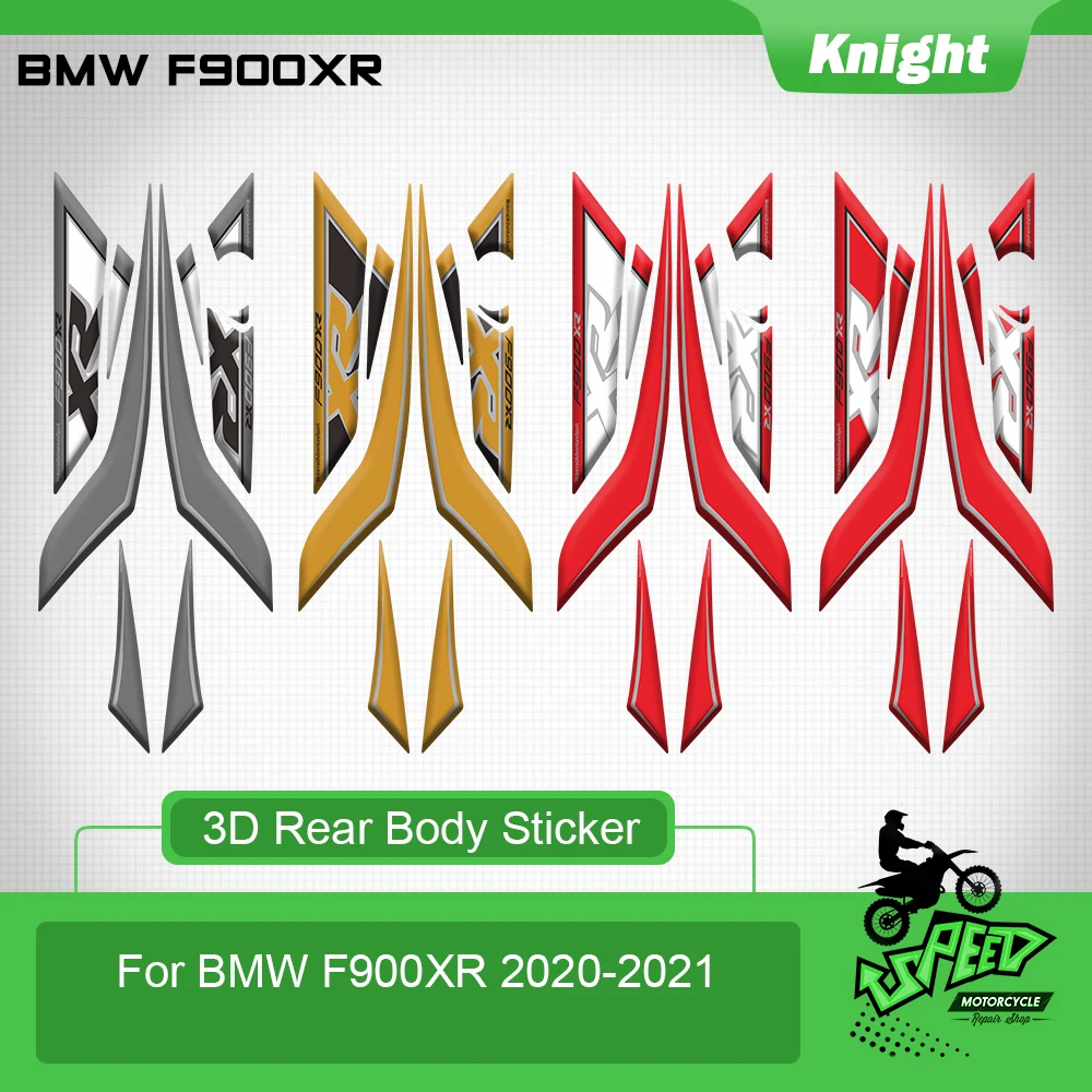 

Motorcycle 3D Gel Rear Fairing Sticker Rear Seat Plate Gel Edge Paint Protective Sticker for BMW F900XR f900xr F900 XR 2020 2021