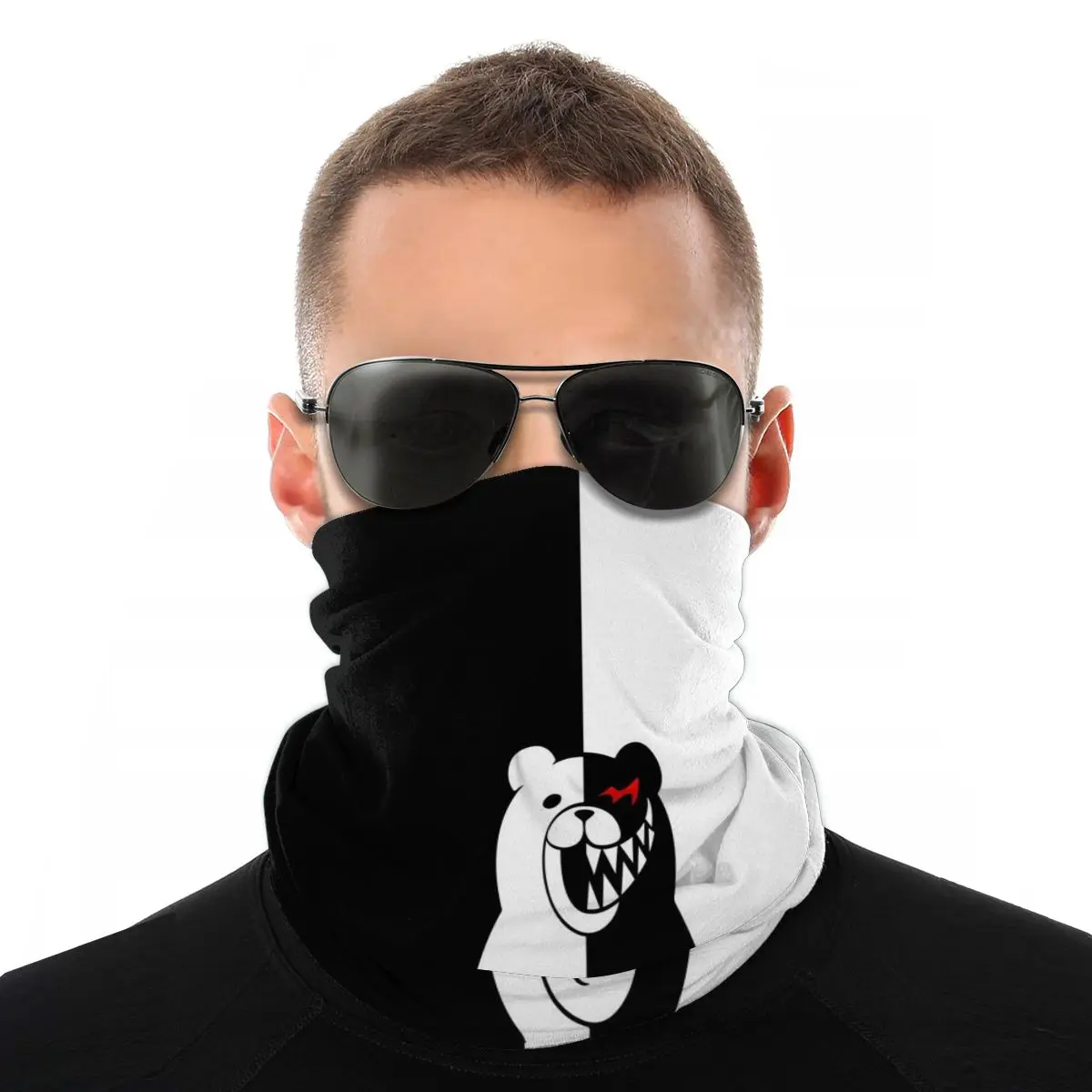 Купить Солнцезащитный шарф Обложка для лица Danganronpa Monokuma волшебное кольцо шейный повязка | Мужские маски-балаклавы (4001335769802)