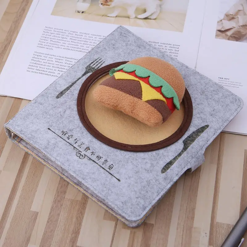 

Creative Diary Notebook Hamburger Egg Rice Balls Decor Kawaii Stationery Daily Planner Weekly Notes Stationery School Travel