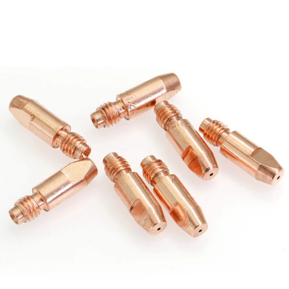 M6 0.8/1.0/1.2mm M6*28mm Copper Contact Tips Welding Nozzles For 24KD MIG/MAG 25AK Welding Torch Tip M6 For Binzel Gas Nozzle